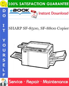 SHARP SF-8500, SF-8800 Copier Service Repair Manual