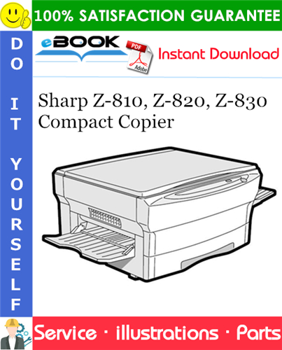 Sharp Z-810, Z-820, Z-830 Compact Copier Parts Manual