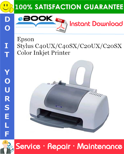 Epson Stylus C40UX/C40SX/C20UX/C20SX Color Inkjet Printer Service Repair Manual