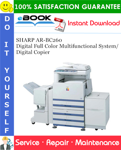 SHARP AR-BC260 Digital Full Color Multifunctional System/Digital Copier Service Repair Manual