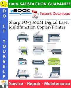 Sharp FO-3800M Digital Laser Multifunction Copier/Printer Service Repair Manual