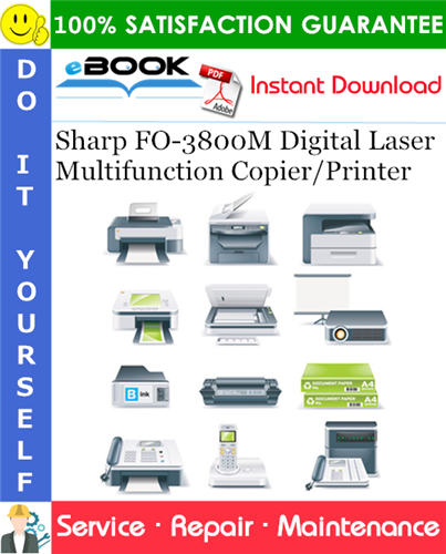 Sharp FO-3800M Digital Laser Multifunction Copier/Printer Service Repair Manual