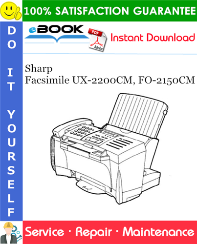 Sharp Facsimile UX-2200CM, FO-2150CM Service Repair Manual