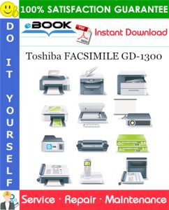 Toshiba FACSIMILE GD-1300 Service Repair Manual