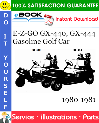 E-Z-GO GX-440, GX-444 Gasoline Golf Car Parts Manual 1980-1981 Download