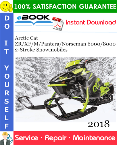 2018 Arctic Cat ZR/XF/M/Pantera/Norseman 6000/8000 2-Stroke Snowmobiles Service Repair Manual