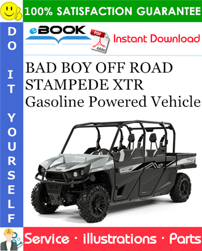 BAD BOY OFF ROAD STAMPEDE XTR Gasoline Powered Vehicle Parts Manual