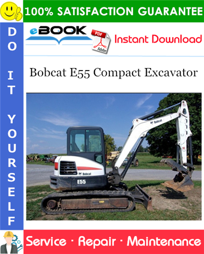 Bobcat E55 Compact Excavator Service Repair Manual (S/N B3NP11001 & Above, S/N B3NT11001 & Above)