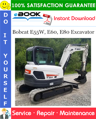 Bobcat E55W, E60, E80 Excavator Electronic Control System Service Repair Manual