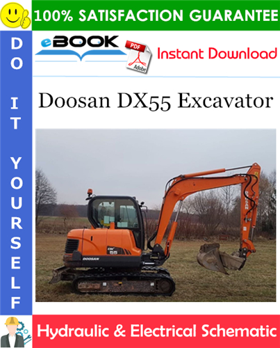Doosan DX55 Excavator Hydraulic & Electrical Schematic