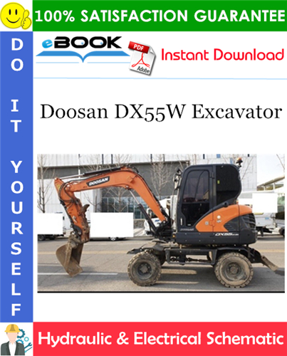 Doosan DX55W Excavator Hydraulic & Electrical Schematic