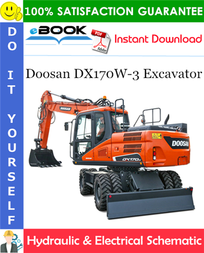 Doosan DX170W-3 Excavator Hydraulic & Electrical Schematic