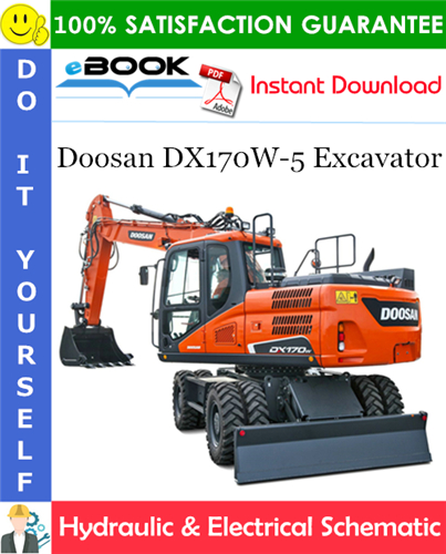 Doosan DX170W-5 Excavator Hydraulic & Electrical Schematic