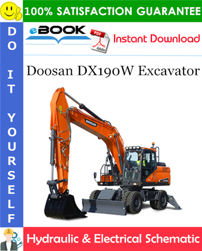 Doosan DX190W Excavator Hydraulic & Electrical Schematic