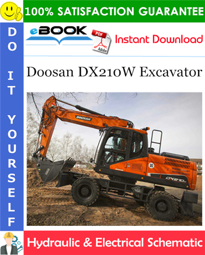 Doosan DX210W Excavator Hydraulic & Electrical Schematic