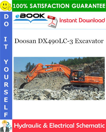 Doosan DX490LC-3 Excavator Hydraulic & Electrical Schematic