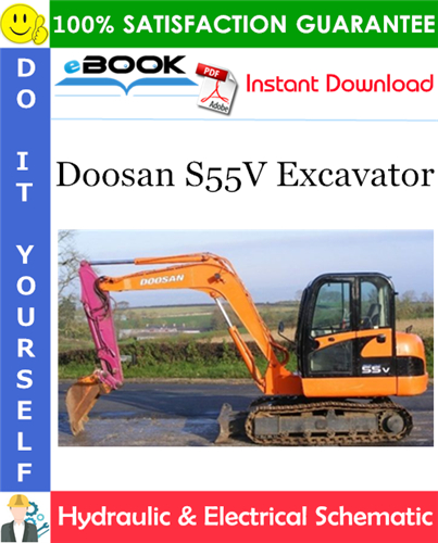 Doosan S55V Excavator Hydraulic & Electrical Schematic
