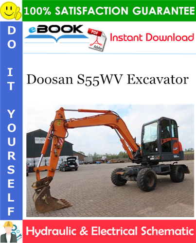 Doosan S55WV Excavator Hydraulic & Electrical Schematic