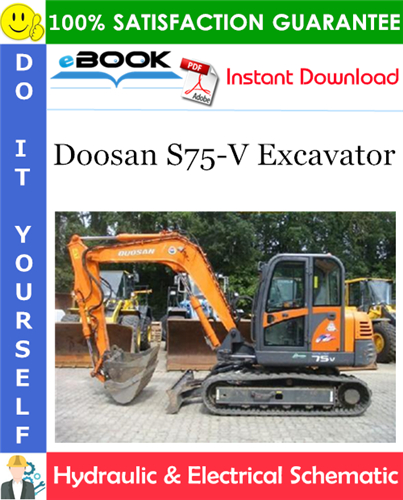 Doosan S75-V Excavator Hydraulic & Electrical Schematic