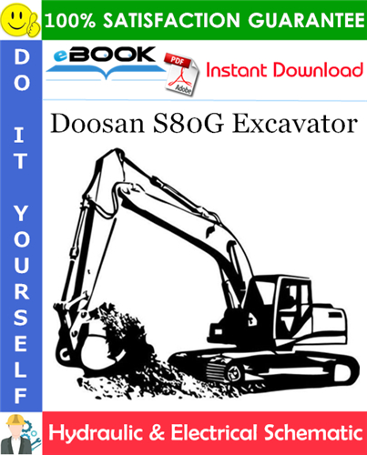 Doosan S80G Excavator Hydraulic & Electrical Schematic
