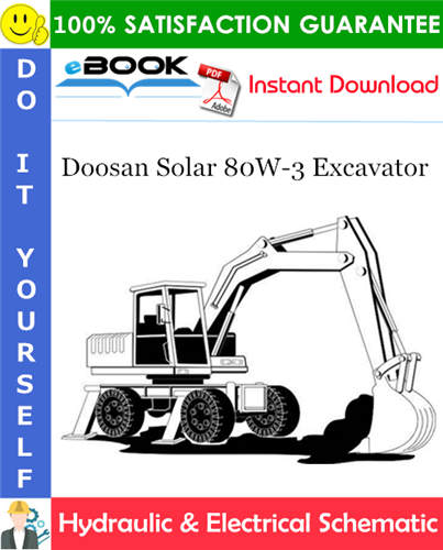 Doosan Solar 80W-3 Excavator Hydraulic & Electrical Schematic
