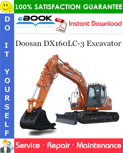 Doosan DX160LC-3 Excavator Service Repair Manual