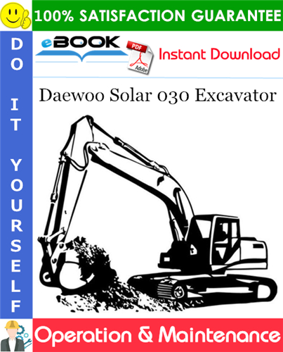 Daewoo Solar 030 Excavator Operation & Maintenance Manual