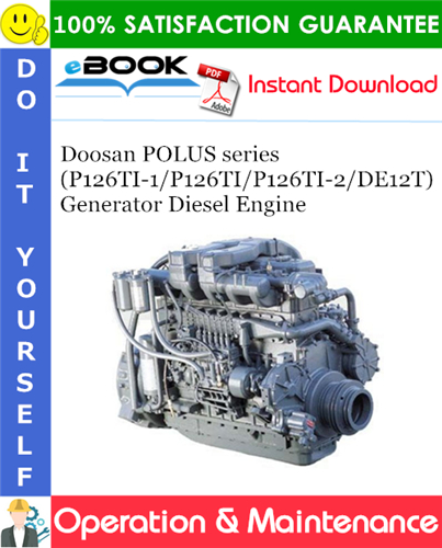 Doosan POLUS series (P126TI-1/P126TI/P126TI-2/DE12T) Generator Diesel Engine