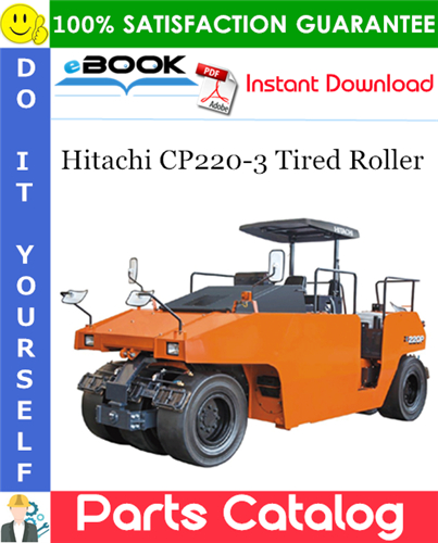 Hitachi CP220-3 Tired Roller Parts Catalog Manual (Serial No.030101~)