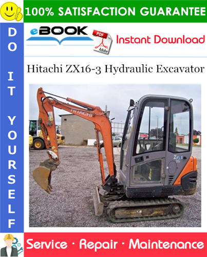 Hitachi ZX16-3 Hydraulic Excavator Service Repair Manual