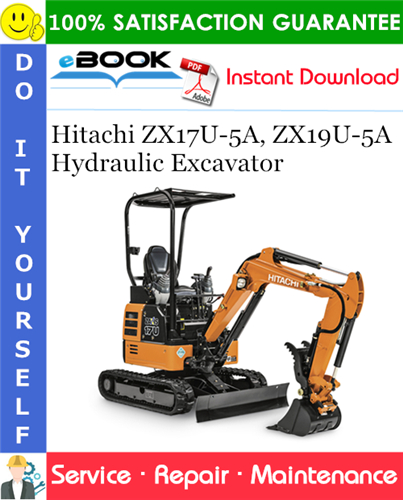 Hitachi ZX17U-5A, ZX19U-5A Hydraulic Excavator Service Repair Manual+ Circuit Diagram