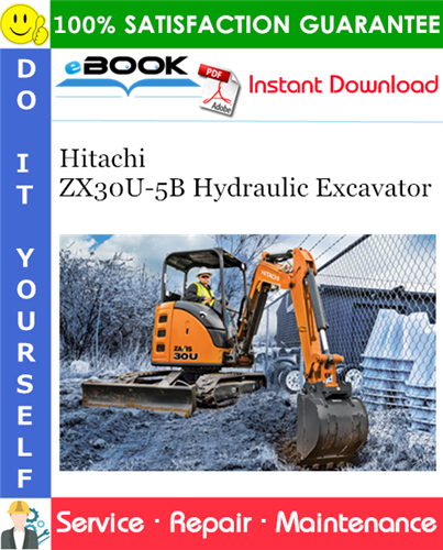 Hitachi ZX30U-5B Hydraulic Excavator Service Repair Manual + Circuit Diagram