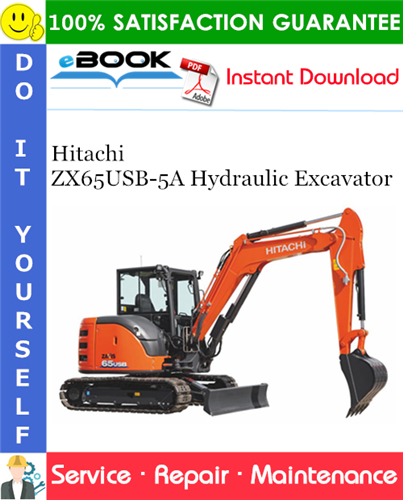 Hitachi ZX65USB-5A Hydraulic Excavator Service Repair Manual + Circuit Diagram