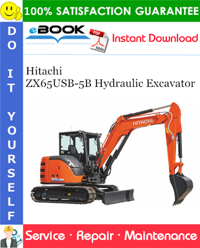 Hitachi ZX65USB-5B Hydraulic Excavator Service Repair Manual + Circuit Diagram