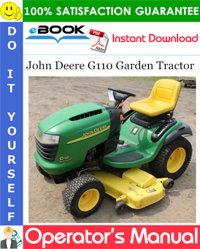 John Deere G110 Garden Tractor Operator's Manual