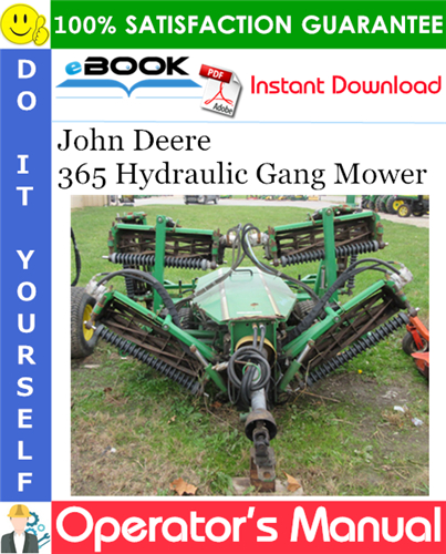 John Deere 365 Hydraulic Gang Mower Operator's Manual