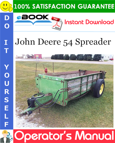 John Deere 54 Spreader Operator's Manual