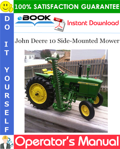 John Deere 10 Side-Mounted Mower Operator's Manual