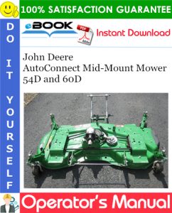 John Deere AutoConnect Mid-Mount Mower 54D and 60D Operator's Manual