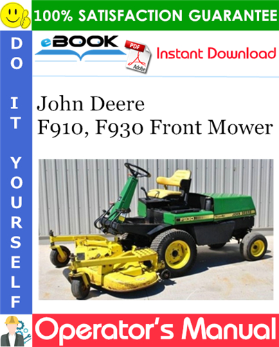 John Deere F910, F930 Front Mower Operator's Manual