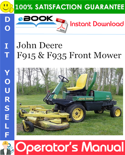 John Deere F915 & F935 Front Mower Operator's Manual