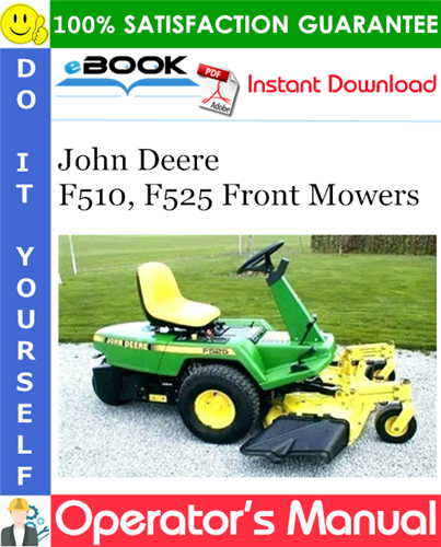 John Deere F510, F525 Front Mowers Operator's Manual