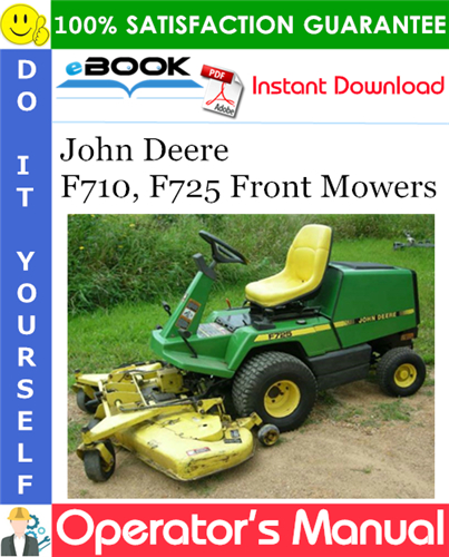 John Deere F710, F725 Front Mowers Operator's Manual