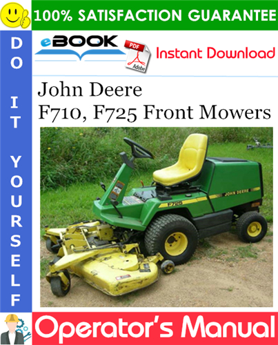 John Deere F710, F725 Front Mowers Operator's Manual