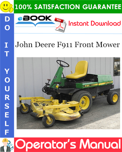 John Deere F911 Front Mower Operator's Manual