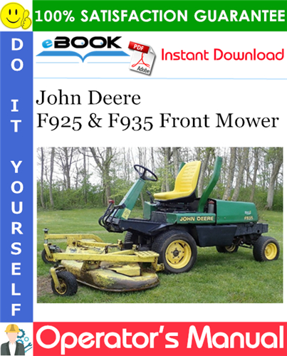 John Deere F925 & F935 Front Mower Operator's Manual