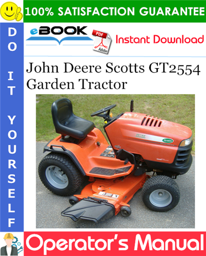 John Deere Scotts GT2554 Garden Tractor Operator's Manual