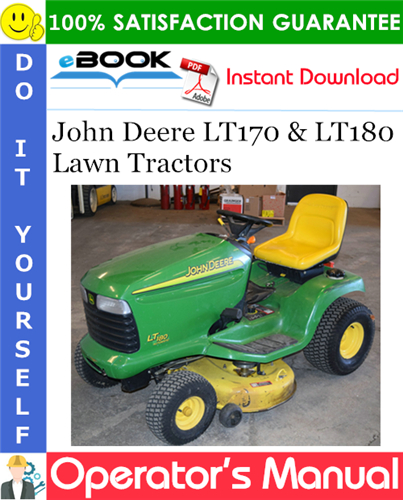John Deere LT170 & LT180 Lawn Tractors Operator's Manual