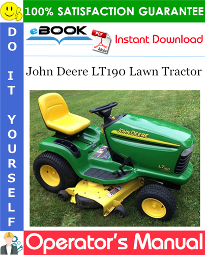 John Deere LT190 Lawn Tractor Operator's Manual