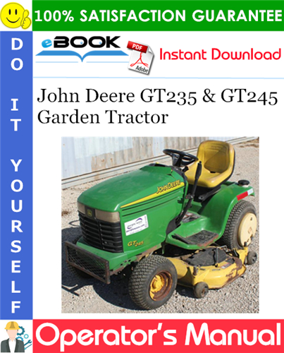 John Deere GT235 & GT245 Garden Tractor Operator's Manual
